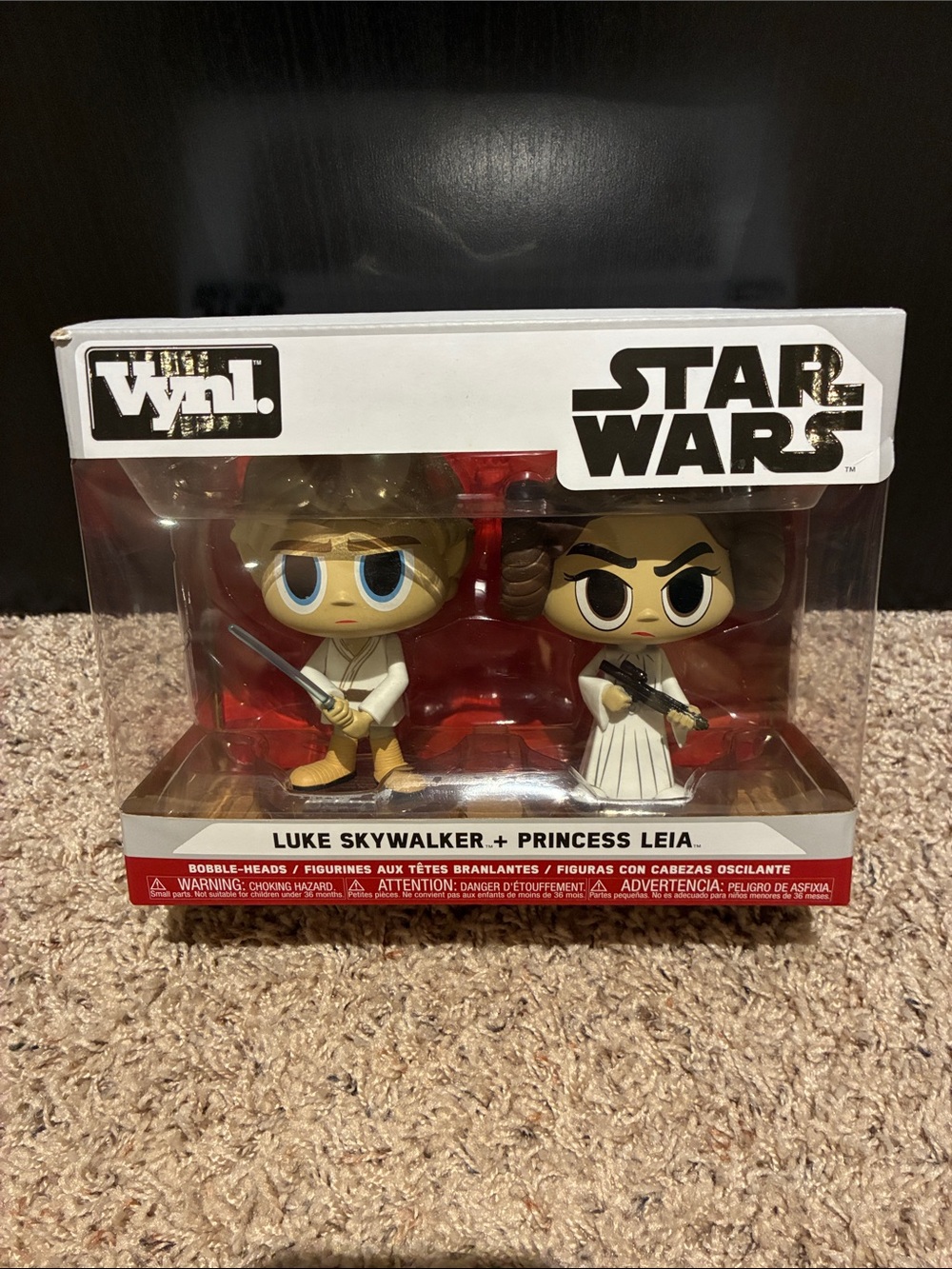 Star Wars Luke Skywalker & Princess Leia Vinyl Two-Pack - Funko Disney NEW